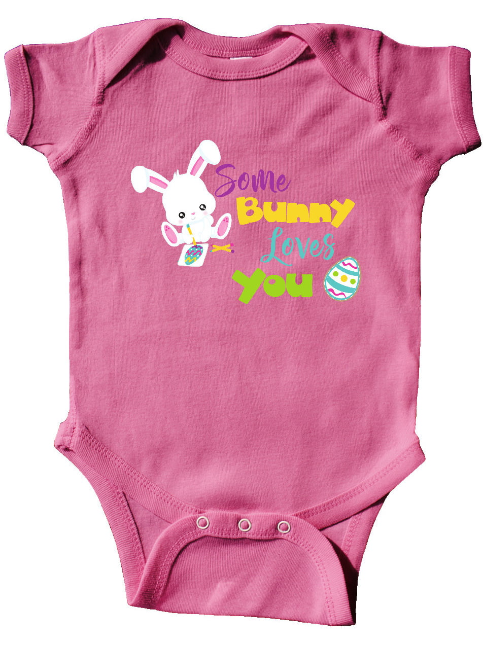 Girl's Easter Bunny Pink Snap Shirt NEW NWT $12 Newborn 3 months bodysuit 