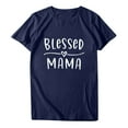 thumbnail image 5 of ALLLIST Blue Womens Tops Crew Neck Short Sleeve Quotes Casual T-Shirts Printed Womens Shirts Under $5, 5 of 5