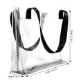 thumbnail image 2 of Clear Large Tote Bag - Versatile, Waterproof, Stain Resistant, Transparent Shoulder Tote Bag for Work, 2 of 2