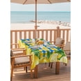 thumbnail image 2 of Outdoor Tablecloth with Umbrella Hole for Patio/Picnic/Party/Camping, Yellow Lemon Waterproof Table Cloth Rectangle Table Cover Washable, Summer Botanical Blue Yellow Buffalo Plaid (52"x 70"), 2 of 8