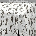 thumbnail image 4 of Jazz Music Dog Crate Cover, Repetitive Men Playing Instruments Performing on a Plain Backdrop, Easy to Use Pet Kennel Cover Small Dogs Puppies Kittens, 7 Sizes, Dark Taupe White, by Ambesonne, 4 of 6