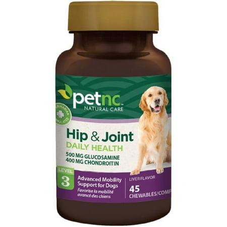 UPC: 0740985274804 | PetNC Natural Care Hip & Joint Advanced Mobility Chewable Support for Dogs  Liver Flavor 45 ea
