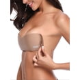 thumbnail image 4 of Spencer Women's Deep V Strapless Invisible Bras Backless Self Adhesive Push Up Magic Sticky Plunge Bra Breathable "Skin,Cup C/D", 4 of 7