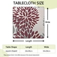 thumbnail image 2 of Red and Gray Floral Pattern Square Fitted Tablecloth with Elastic Edge,Square Table Cover,Washable Elastic Table Cover for Home Kitchen Party Decor 34"x34", 2 of 6