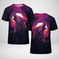 thumbnail image 4 of TrendOFT Summer Shirts for Men Unisex Wolf Pattern 3D Novelty Tops Howling Wolf Graphic Crew Neck Short Sleeve Casual Street Apparel Mens Tops Black L, 4 of 4