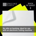 thumbnail image 2 of Fluorescent Sticker Paper, 8.5 x 11 Full Sheet Label, 100 Sheet Pack, Inkjet or Laser Printer, Online Labels (Color: Yellow), 2 of 9