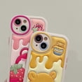 thumbnail image 4 of Compatible with iPhone 14 Pro Cute Case, Kawaii Phone Case TPU Leather Cute Bear Cartoon case Soft Rubber Shockproof Protective for iPhone 14 Pro Case, 4 of 4