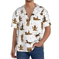 thumbnail image 7 of Lsque German Shepherd Dog print Men's Cuban Collar Short Sleeve Shirt Summer Beachwear Casual Button Down Fashionable Vacation Leisure Shirt-3X-Large, 7 of 7