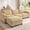 Light Yellow, variant on DoMaDing 109" Cloud Sectional L Shaped Sofa with Ottoman, Chenille Modular Couch for Living Room, Dark Gray