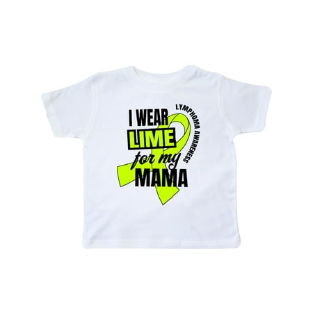

Inktastic I Wear Lime For My Mama Lymphoma Awareness Gift Toddler Boy or Toddler Girl T-Shirt