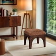 thumbnail image 2 of Meridian Furniture Lawson Cognac Chenille Fabric Ottoman, 2 of 7