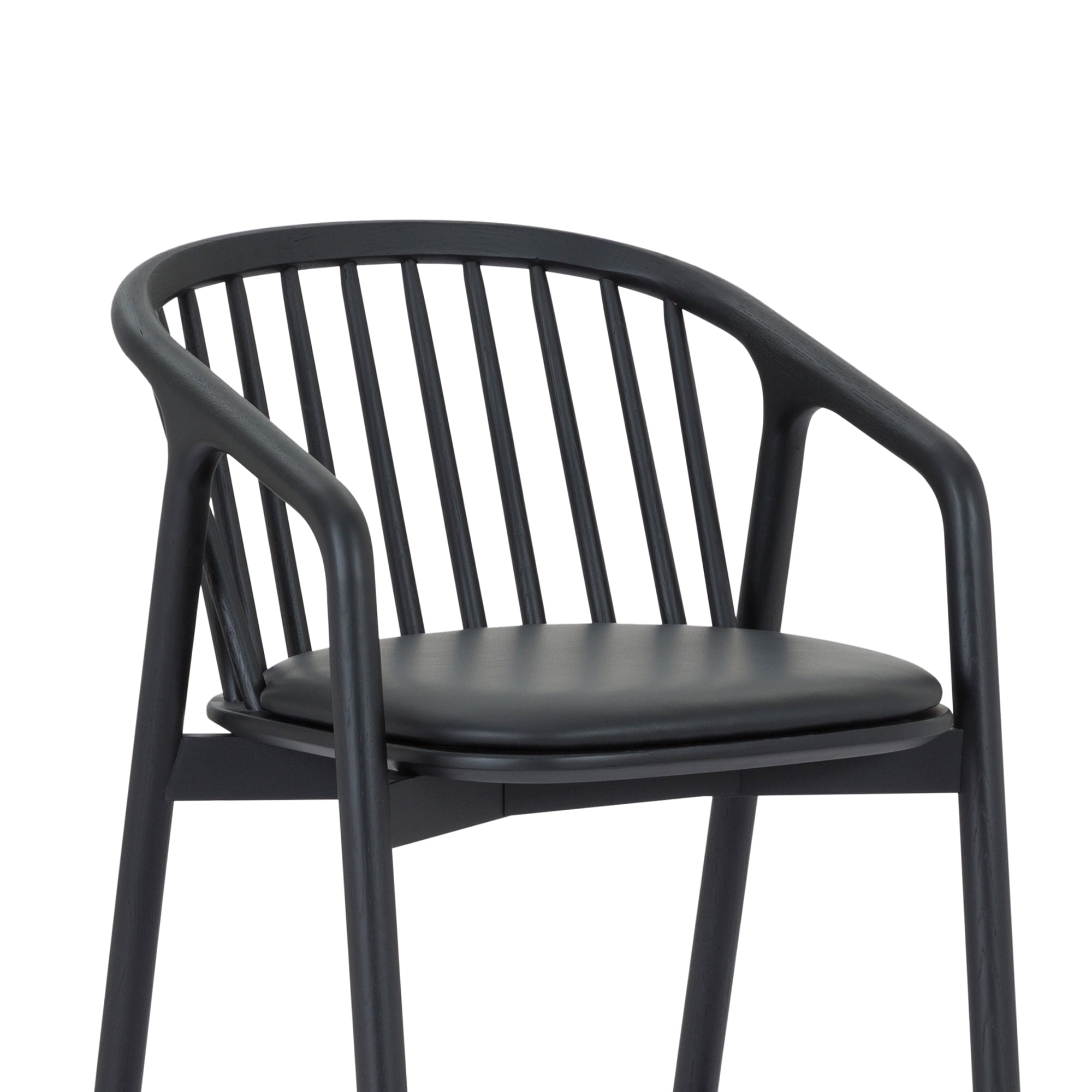 Larisa Adjustable Black Wood Bar Stool in Gray Faux Leather with Golden Bronze and Black Metal