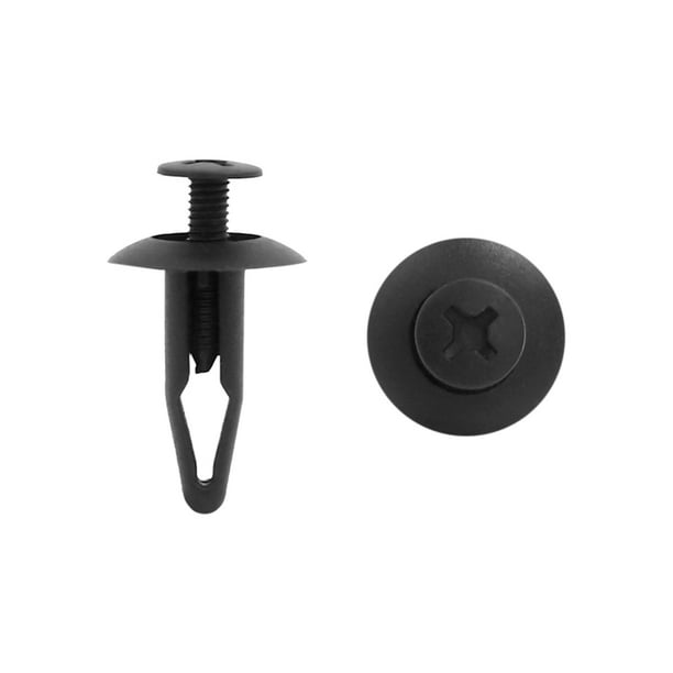 20Pcs Vehículo Forro Panel Puerta Tornillos Grapa Clip Negro 18mm 7,5mm