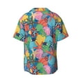 thumbnail image 4 of Goofa Starfish And Algae Printed Men's Casual Short-sleeved Shirt,Lightweight Breathable Button-down,Summer Casual men's top,Versatile Fashion shirt-Small, 4 of 7