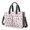 Breast Cancer Ribbon Flower Heart, variant on Breast Cancer Ribbon Flower White Pattern Canvas Messenger Tote Bag, Nurse Handbag with Multi Pockets & Removable Strap, Durable Canvas Gifts for Birthday Christmas Thanksgiving