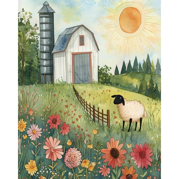 Paint by Numbers for Adults Kids Beginner Pastoral Song DIY Acrylic Painting by Numbers Kits with Brushes Acrylic Pigment Home Decoration Gifts 16 x 20 inch