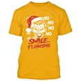 thumbnail image 2 of Ugly Christmas Ho Ho Smile Its Christmas Printed T-shirt Short Sleeve T-Shirt Soft and Comfy Shirt, Lightweight Shirt Color Gold Large, 2 of 3