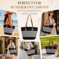 thumbnail image 7 of DAKIMOE Straw Beach Bag For Women Summer Boho Tote Bag Handbags Large Shoulder Purses Woven for Vacation, 7 of 7