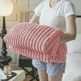 thumbnail image 6 of Btomtd 30"x40" Double Layer Raschel Blanket Thick for Winter Bed Sofa Throw Blanket Cozy Multi Use Household Cover Blanket, Pink, 6 of 6