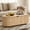 Natural, variant on YOCWO Oval Storage Bench with Flip Top and Wheels, Fluted Wave Entryway Bench with Storage End of Bed Bench for Bedroom& Living Room, Walnut