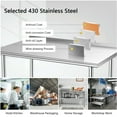 thumbnail image 6 of Gymax 48'' x 30'' Stainless Steel Table for Prep & Work w/ Backsplash, 6 of 9
