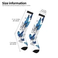 thumbnail image 5 of Bingfone Compression Socks For Women And Men Long Socks For Running Athletic Cycling Nurse-Blue Flying Butterflies, 5 of 9