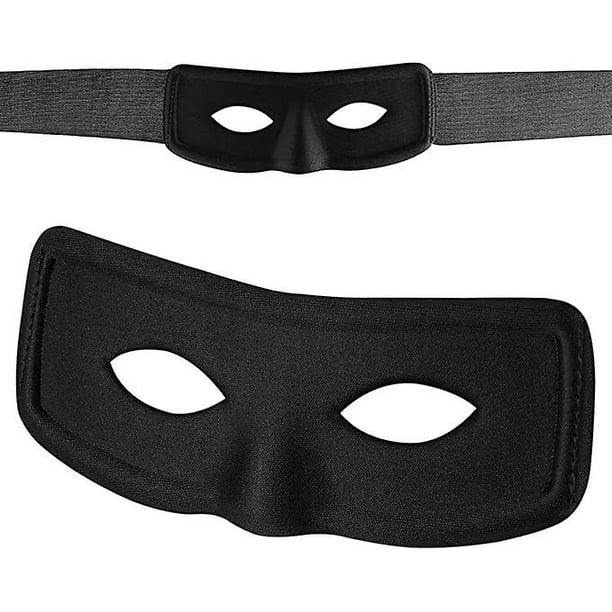 Máscara De Zorro Negra – Máscara De Bandido Y Ladrón De Bancos Para Niños Y Adultos, Ideal Para Halloween, Navidad Y Mardi Gras