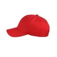 thumbnail image 3 of NYFASHION101 Unisex Plain Adjustable Hook and Loop Baseball Cap VEL100, Red, 3 of 4
