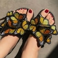 thumbnail image 6 of BLTIBY Women's Summer Flat Slide Sandals Casual Butterfly Sandals Summer Comfy Anti-Slip Open Toe Beach Slippers Yellow 40, 6 of 7