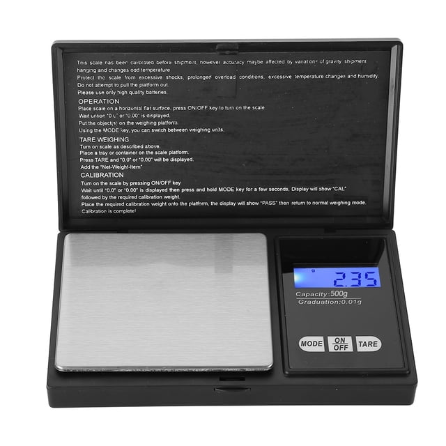 Mini báscula electrónica de precisión para joyería Digital de bolsillo portátil con pantalla Digital (500-0,01G)