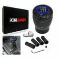 thumbnail image 7 of ICBEAMER 100% Real Carbon Fiber Shift Knob Blue LED Light Top Glow, Fit Buttonless Automatic & 4, 5, 6 Speed Manual Transmission Interior Car Gear Lever Stick Shift Racing Style [Battery Included], 7 of 7