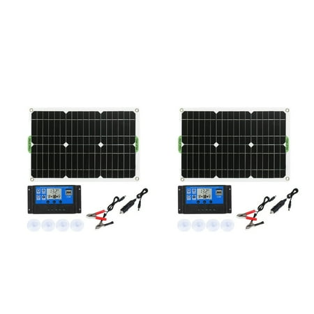 

2X 180W Solar Panel Kit 12V Battery Charger with 50A Controller for Boat RV