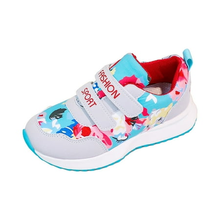 ZHAGHMIN Children Hook Loop Sneakers Comfortable Soft Sole Casual Sports Shoes Fashionable Running Walking Shoes Baby Boys  Shoes Sky Blue Size22