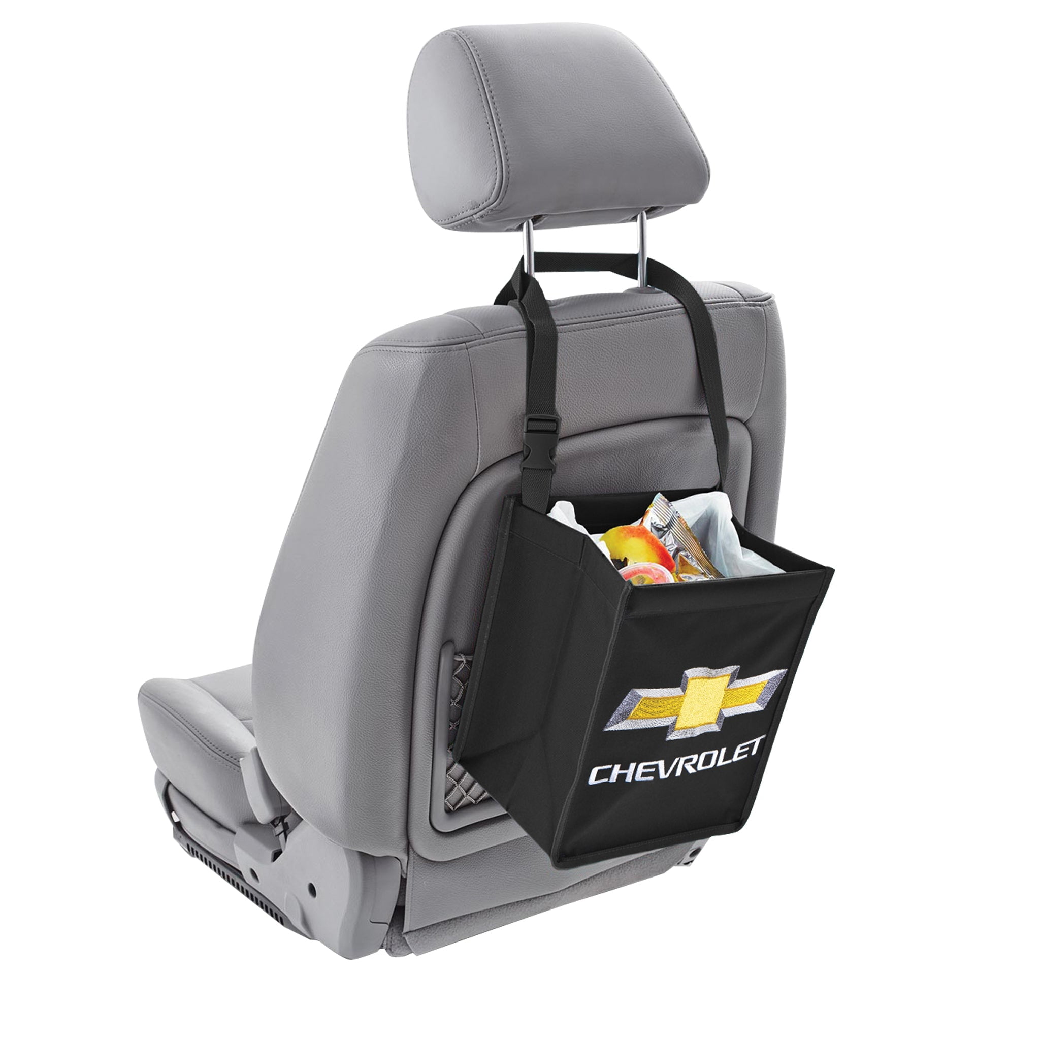 Smart Design Vehicle Waste Bag with Adjustable Strap - 9.5 x 11 Inch - Chevrolet