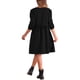 thumbnail image 3 of Vestido casual negro XL con escote redondo, mangas abullonadas y bolsillos de INSPIRE CHIC, 3 of 6