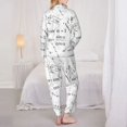 thumbnail image 3 of Pajama Sets for Women 2 Pcs, formula Math design Button Down Long Sleeve Sleepwear Lounge PJ Sets, 3 of 6