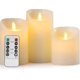 thumbnail image 1 of Flameless Candle Battery Powered Pillar Real Wax Flickering Moving Wick Electric LED Candle Set with Remote Control Cycling 24 Hour Timer, 3 Pack (Dia, 1 of 5