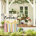 thumbnail image 2 of Happy Birthday Garden Flag 12x18 Inch Double Sided Outside, Candles Party Gift Burlap Yard Outdoor Decoration, 2 of 6