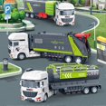 thumbnail image 3 of Sanitation City Sanitation Truck Toy Realistic Garbage Truck Recycling Trucks Water Tanker Inertial Forward Vehicle Toy No Battery Required Mini Inert, 3 of 5