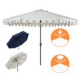 thumbnail image 2 of PolyTEAK Outdoor Patio Umbrella, Fade Resistant Outdoor Umbrella with Easy Open Crank and Push Button Tilt Mechanism, (11FT, Beige), 2 of 10