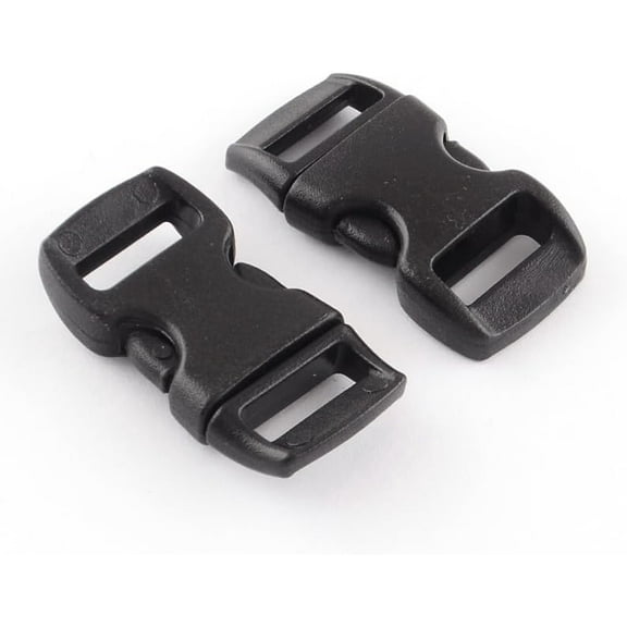 50 pc POM Plastic Side Release Buckles Survival Bracelet Clasps Black 29x15x6mm Hole: 11x3.5mm