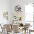 thumbnail image 4 of Aiwen Unique Sphere Pendant Light Metal Globe Cage Hanging Light Fixture, 4 of 9
