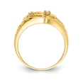 thumbnail image 2 of Solid 14k Yellow Gold Diamond heart Ring Band Size 7 (.04 cttw.), 2 of 4