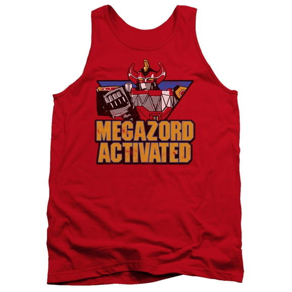Power Rangers Megazord Activated Adult Tank Top Red