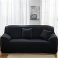 thumbnail image 1 of Nvzi Funda de sofá para sala de estar, funda protectora elástica para muebles de 3 plazas,funda protectora con todo incluido, fundas para sillas para sala de estar (negra), 1 of 4