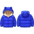 thumbnail image 2 of Warm Fleece Coats for Kids Baby Coat Hoods 0-5t Baby Boys Girls Jacket Outerwear for Winter(Little Boys/Girls）,Blue,4-5 Years, 2 of 5