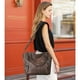 thumbnail image 2 of Bolso Hobo CLUCI de piel vegana color café oscuro para mujer, 2 of 7