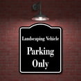 thumbnail image 2 of Landscaping Vehicle Parking Only BLACK Aluminum Composite Sign, 20"x24", 2 of 9