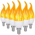 thumbnail image 1 of Ampoules à Flamme Extérieures, 3 Modes Ampoules à Effet de Flamme LED, Ampoules Candélabres, ampoules à Base E12 Vacillantes Ampoules à Flamme pour la Maison, Décoration Intérieure (Lot de 8), 1 of 6