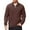 Brown#28, variant on Evdexr Quarter Zip Sweatshirt Mens Mock Neck Pullover Winter Stand Collar Polo Tops Long Sleeve Chest Pockets Gym Shirts Oversized Warm Shirt Black 2XL